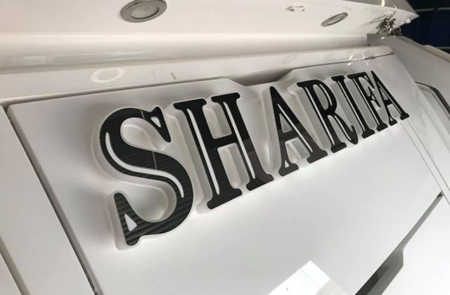 Yacht Signage Sharife
